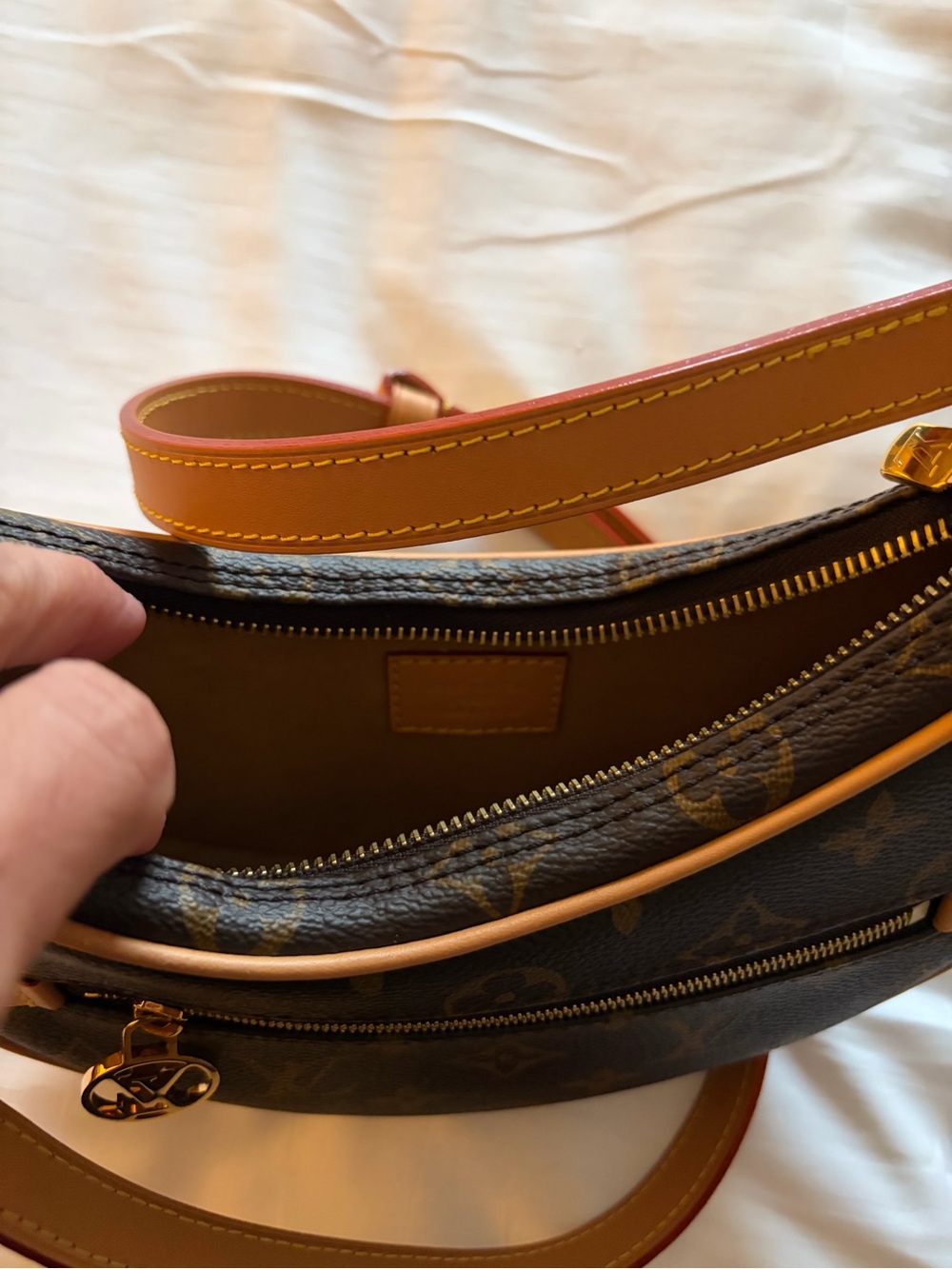 Louis Vuitton LOOP Monogram Crescent Shoulder Bag with Gold Hardware- NEW - Picture 5 of 7
